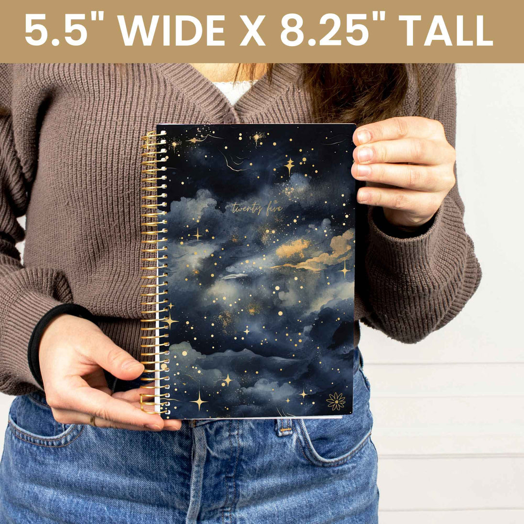 2025 Soft Cover Planner, 5.5" x 8.25", Midnight Sky