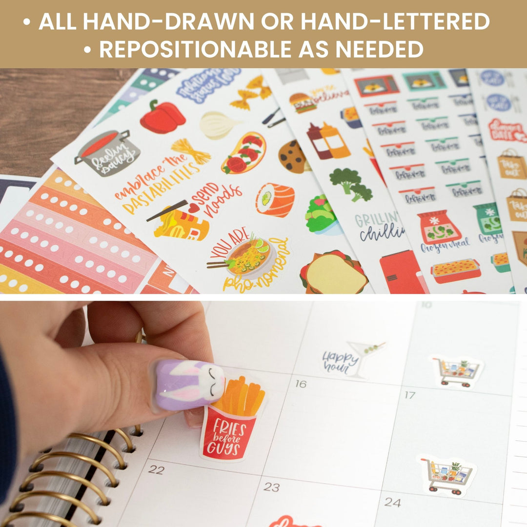 Planner Stickers, Meal Planning Pack