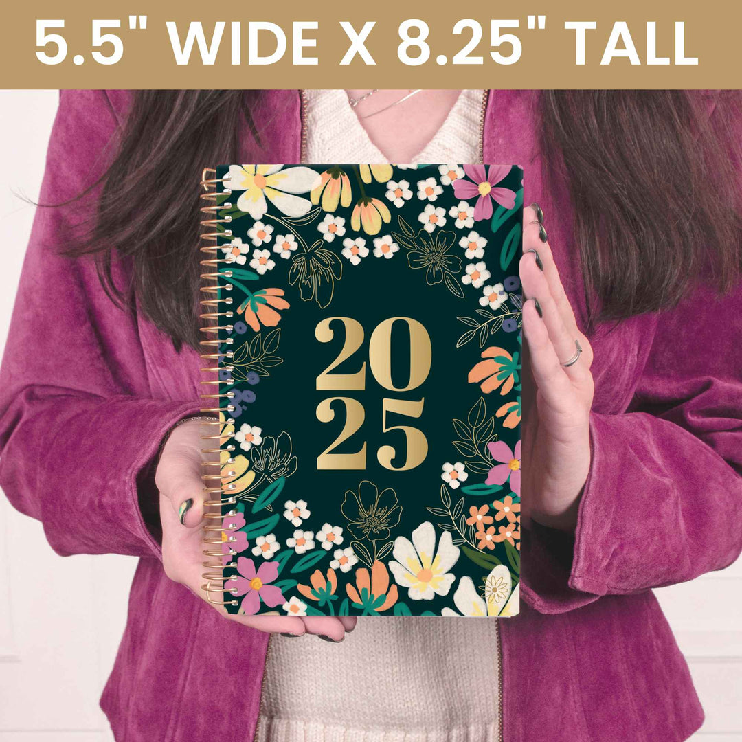 2025 Soft Cover Planner, 5.5" x 8.25", Blooming Wildly