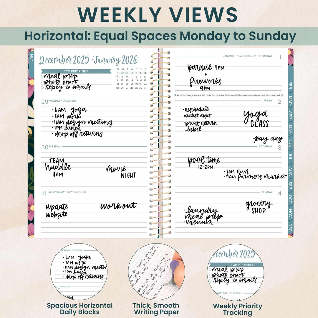 2026 Soft Cover Planner, 5.5" x 8.25", Blooming Wildly