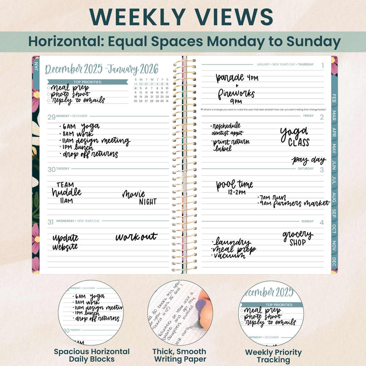 2026 Soft Cover Planner, 5.5" x 8.25", Blooming Wildly