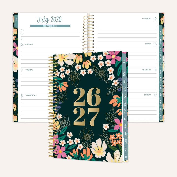 2026-27 Soft Cover Planner, 4" x 6" | Blooming Wildly - bloom daily planners