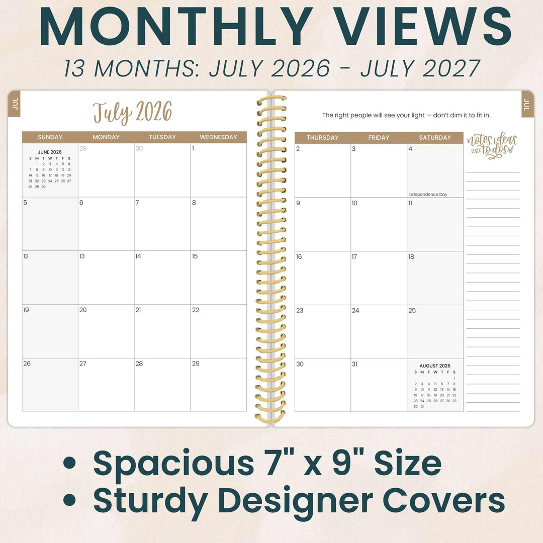 2026–27 Daisy Column Academic Planner, 7" x 9" | Bows - bloom daily planners