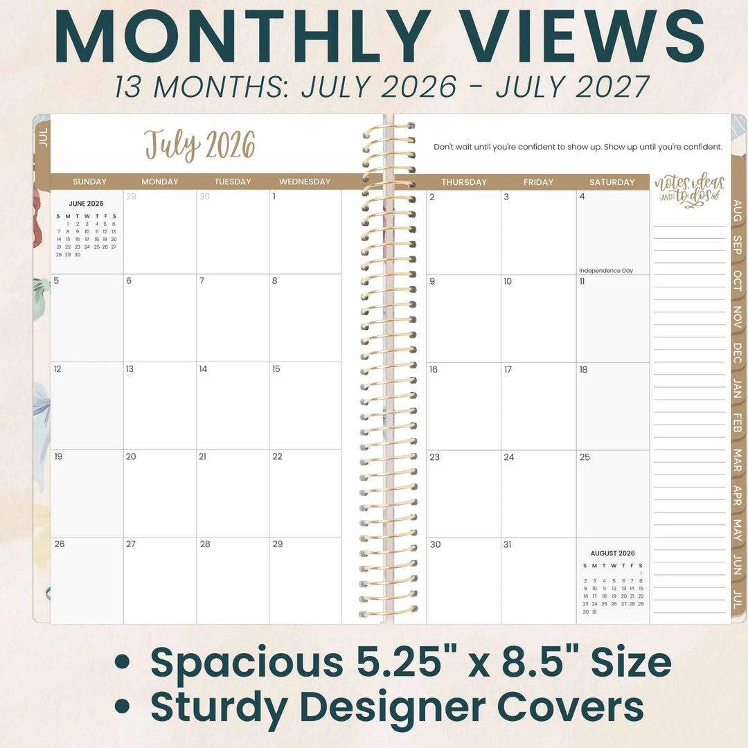 2026-27 Soft Cover Planner, 5.5" x 8.25" | Bows - bloom daily planners
