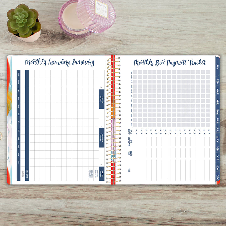 2026 Soft Cover Planner, 8.5" x 11", Brilliant Brushstrokes