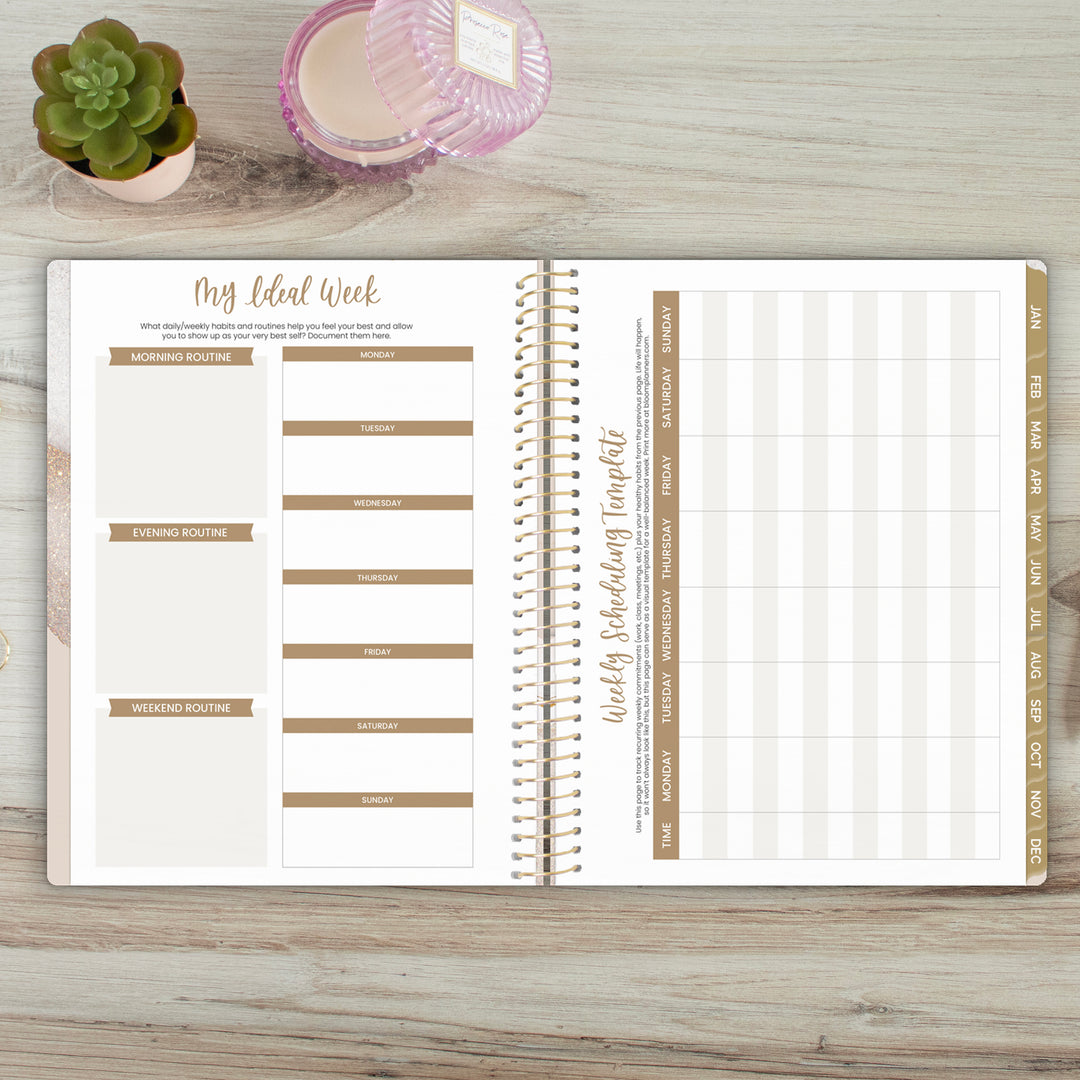 2025 Soft Cover Planner, 8.5" x 11", Brushed Beige