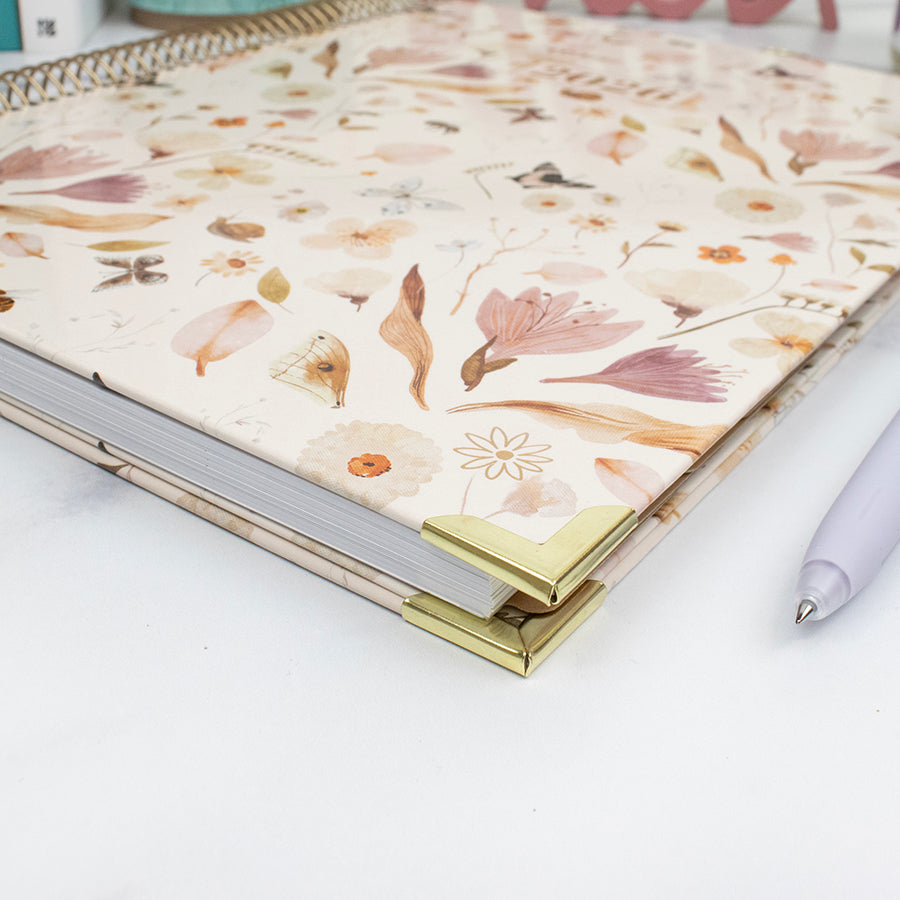 2026 Hard Cover Planner, 8.5" x 11", Butterfly Garden