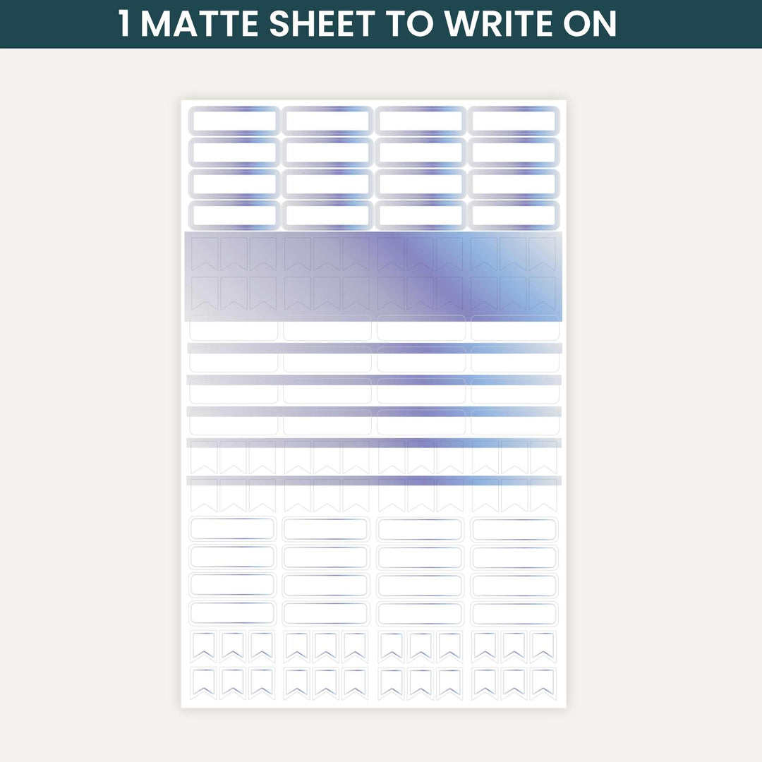 Planner Stickers | Calendar Essentials | Iridescent Foil on Clear - bloom daily planners