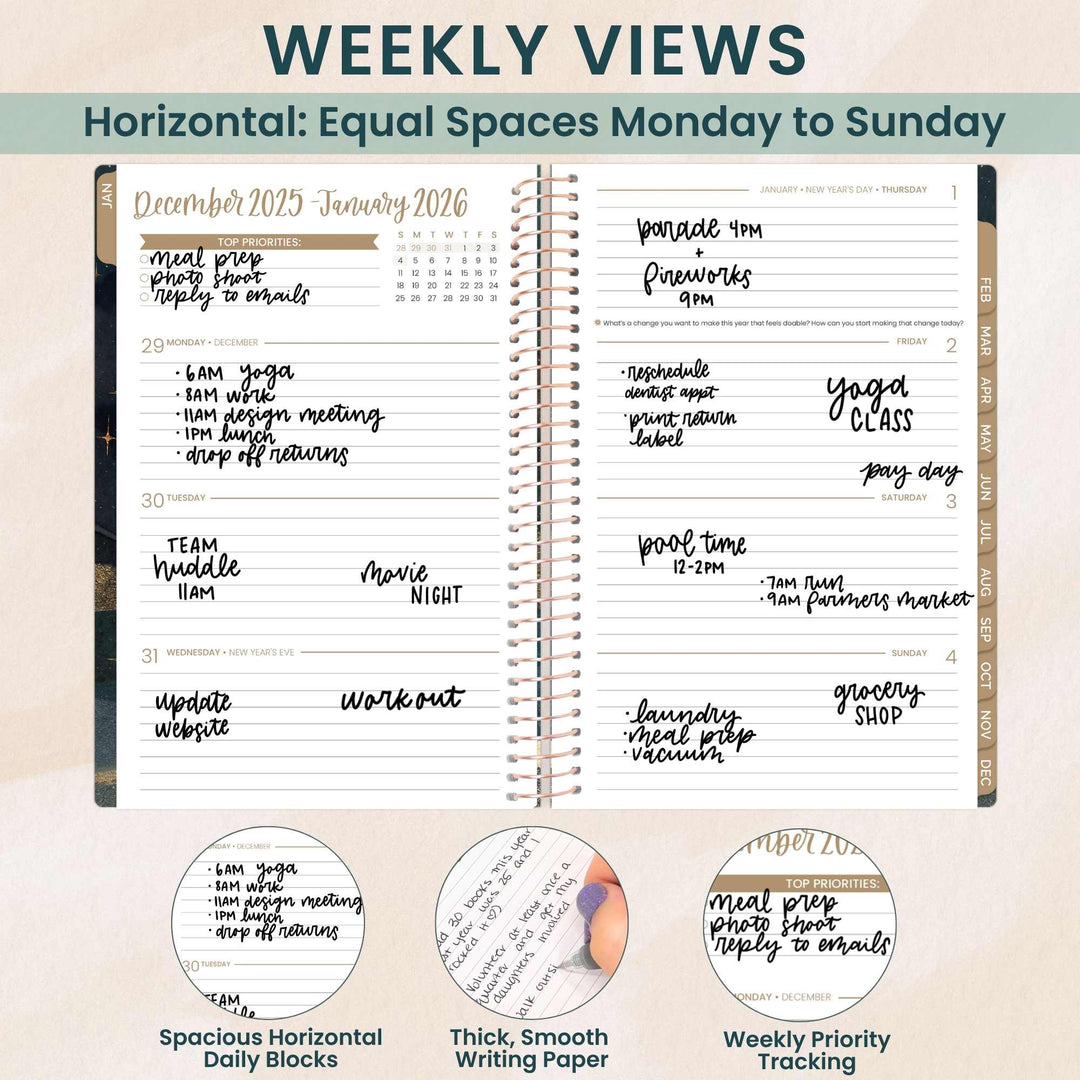 2026 Soft Cover Planner, 5.5" x 8.25", Celestial Skies