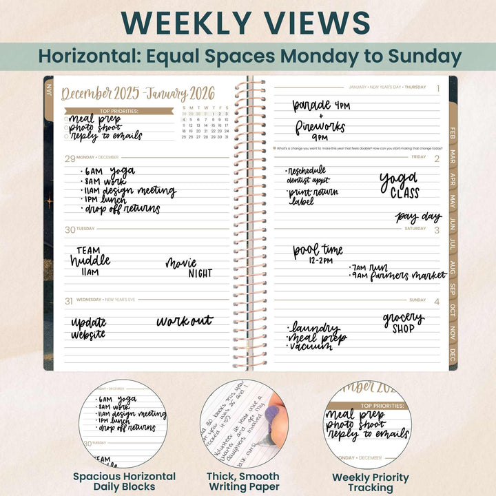 2026 Soft Cover Planner, 5.5" x 8.25", Celestial Skies