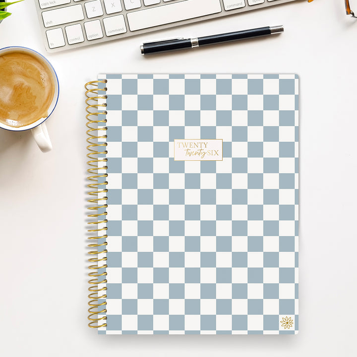 2026 Soft Cover Planner, 8.5" x 11", Checkered