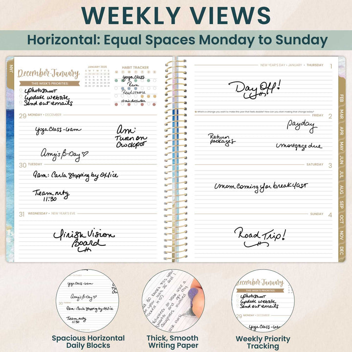 2026 Soft Cover Planner, 8.5" x 11", Coastal Calm