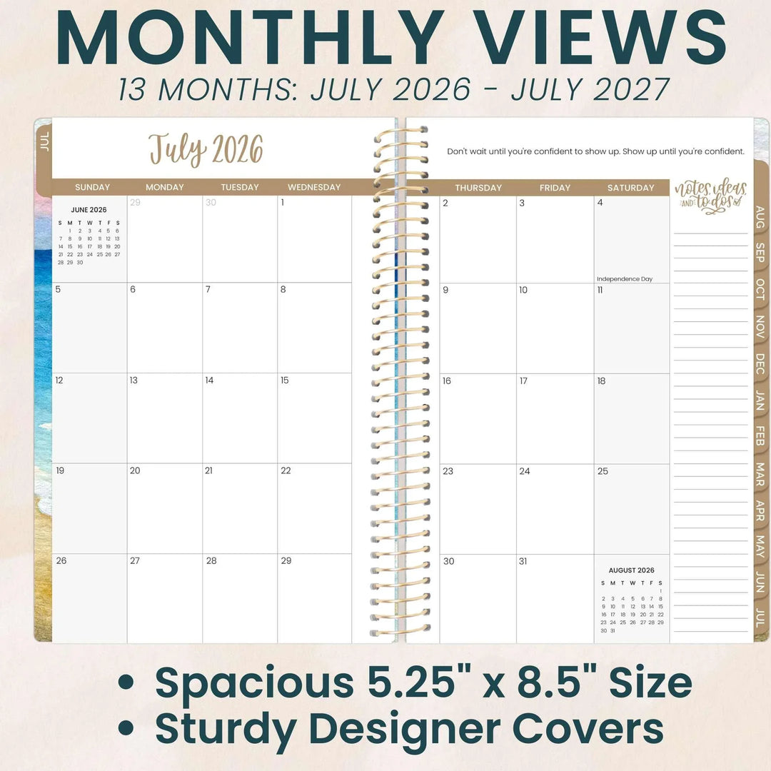 2026–27 Soft Cover Planner, 5.5" x 8.25" | Coastal Calm - bloom daily planners
