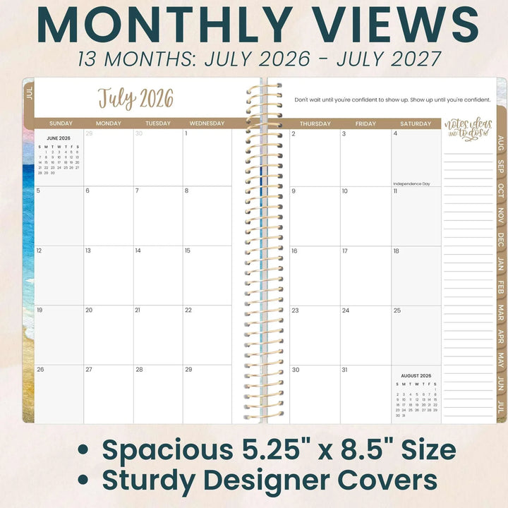 2026–27 Soft Cover Planner, 5.5" x 8.25" | Coastal Calm - bloom daily planners