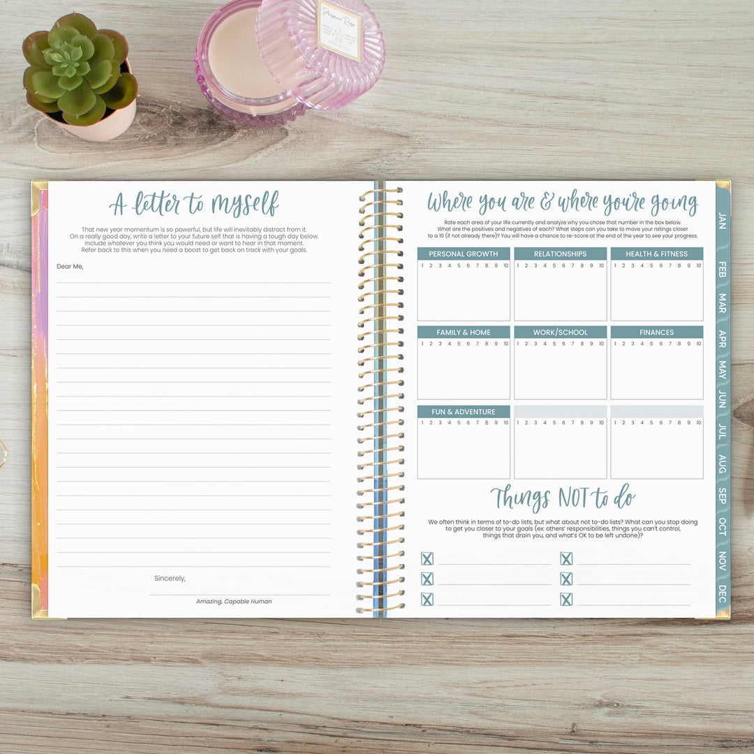 2025 Hard Cover Planner, 8.5" x 11", Creating A Life I Love