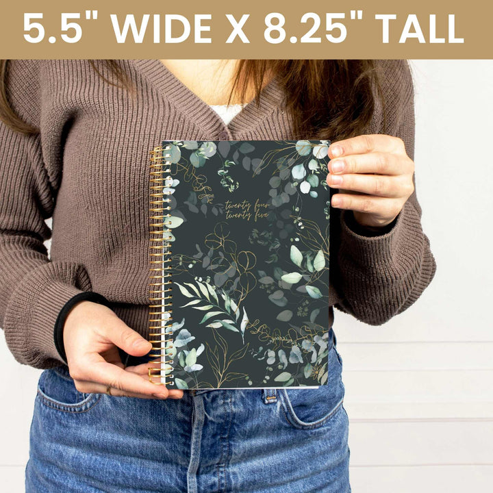 2024-25 Soft Cover Planner, 5.5" x 8.25", Eucalyptus, Green