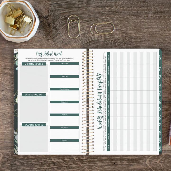 2025 Soft Cover Planner, 5.5" x 8.25", Eucalyptus, Green