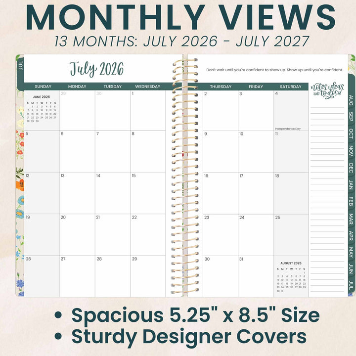 2026–27 Soft Cover Planner, 5.5" x 8.25" | Garden Party - bloom daily planners