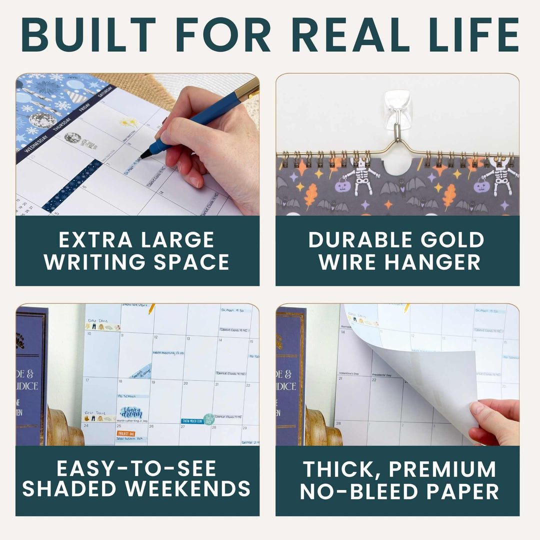 2027 Hanging Wall Calendar, 11" x 17" | Holiday Icons - bloom daily planners