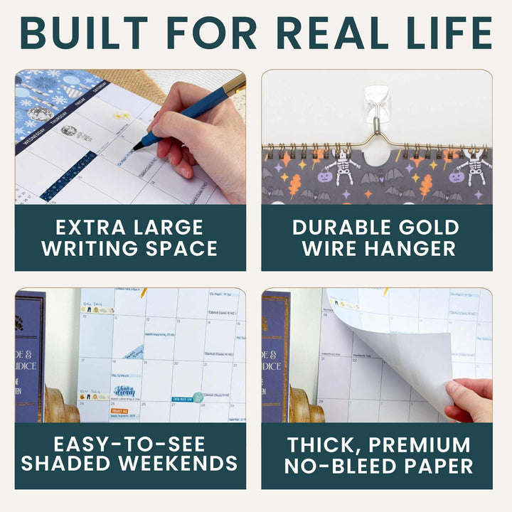2027 Hanging Wall Calendar, 11" x 17" | Holiday Icons - bloom daily planners