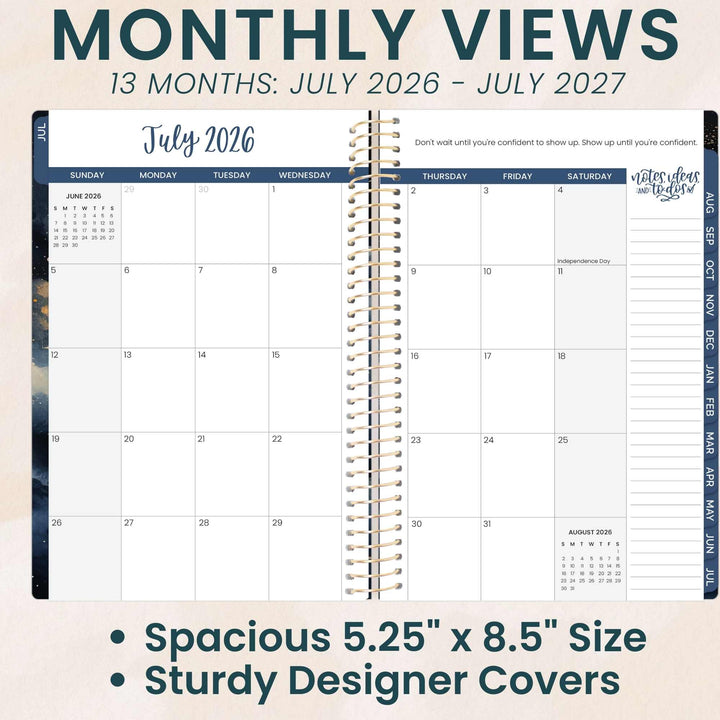 2026–27 Soft Cover Planner, 5.5" x 8.25" | Midnight Sky - bloom daily planners