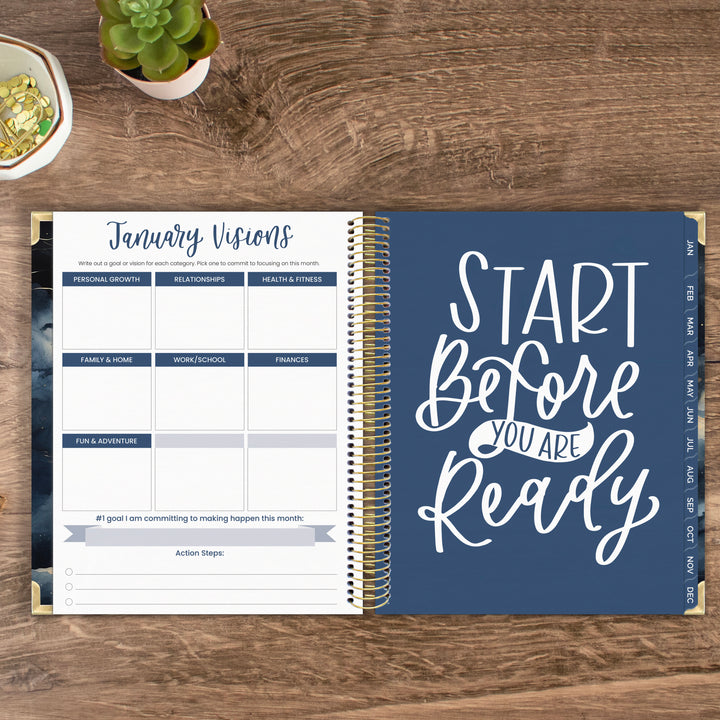 2025 Vision Planner, 7.5" x 9", Midnight Sky