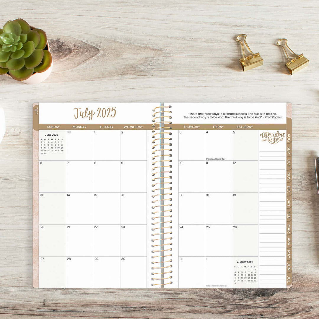 2025-26 Soft Cover Planner, 5.5" x 8.25", Ocean Oasis