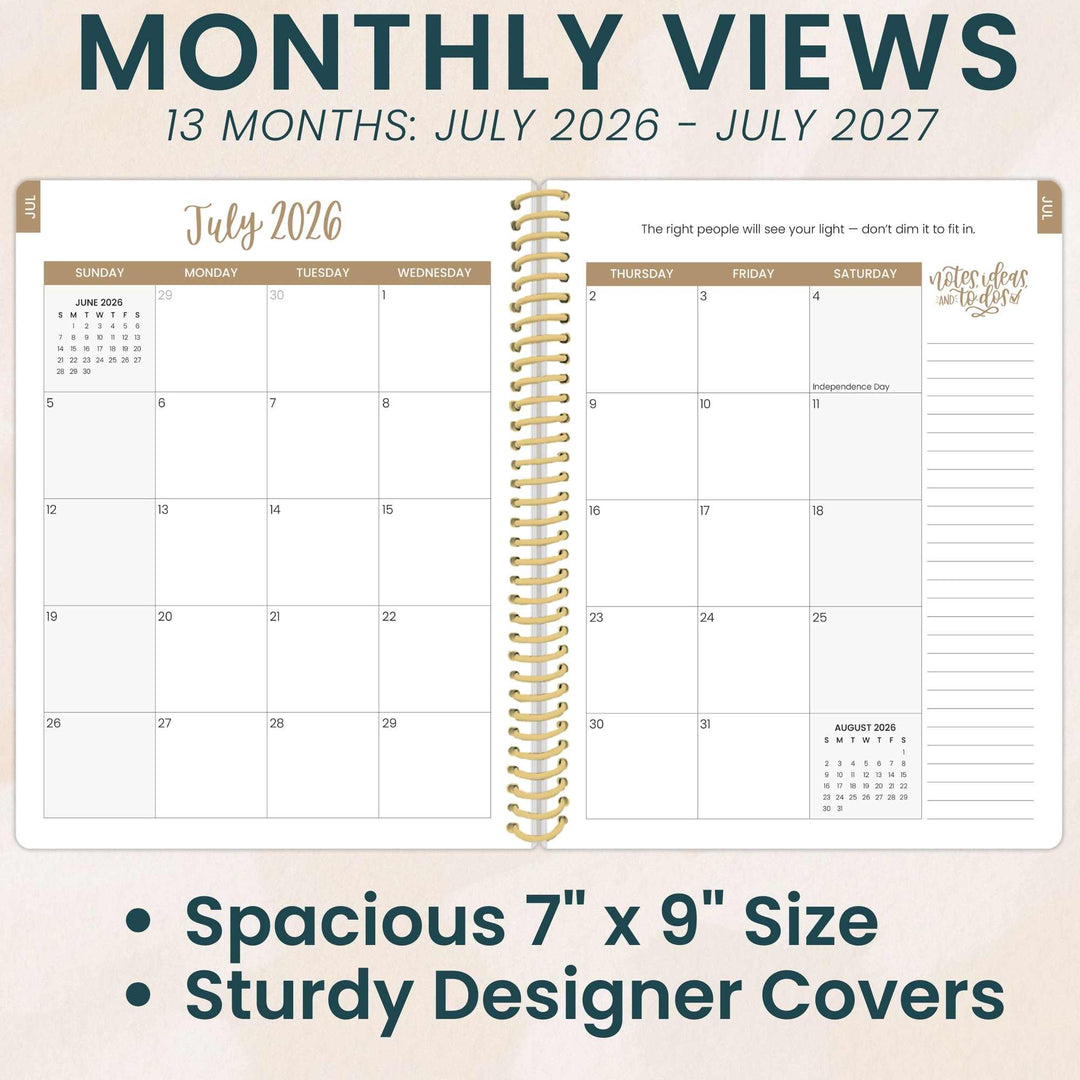 2026–27 Daisy Column Academic Planner, 7" x 9" | Checkered - bloom daily planners