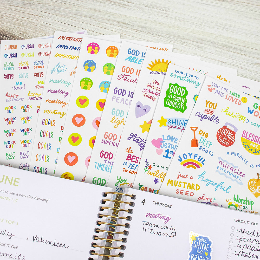 Planner Stickers, Cleerely Stated x bloom, Rooted in Faith Pack
