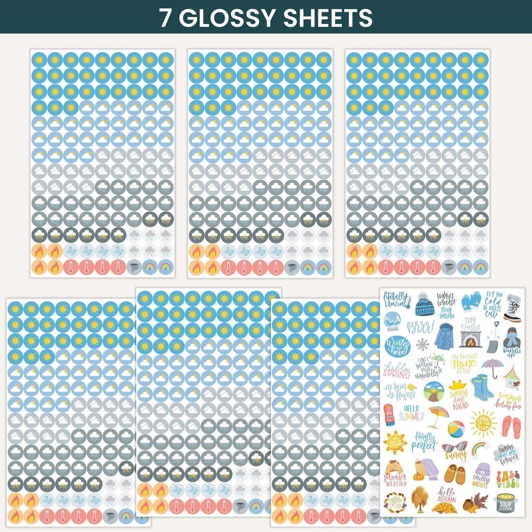 Weather Planner Sticker Pack – 800+ Functional Forecast Stickers ...