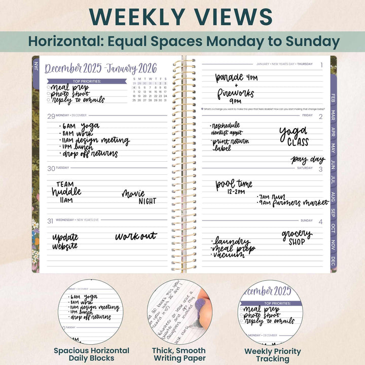 2026 Soft Cover Planner, 5.5" x 8.25", Wildflower Mountainside