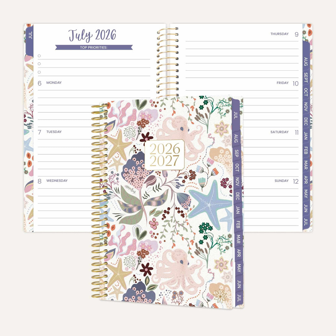 2026–27 Soft Cover Planner, 4" x 6" | Seaside Whimsy - bloom daily planners