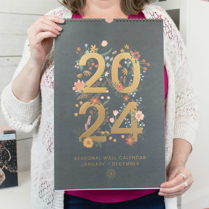 2024 Hanging Calendar, 11" x 17", Seasonal