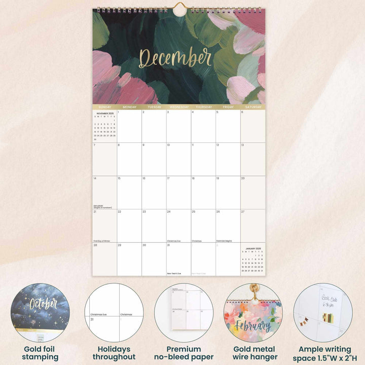 2025-26 Hanging Calendar, 11" x 17", Seasonal