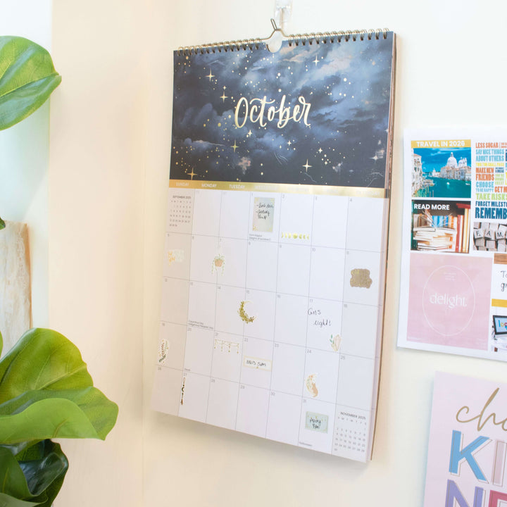 2025-26 Hanging Calendar, 11" x 17", Seasonal