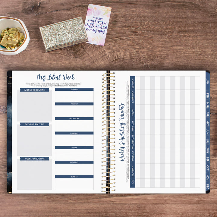 2025 Soft Cover Planner, 8.5" x 11", Midnight Sky