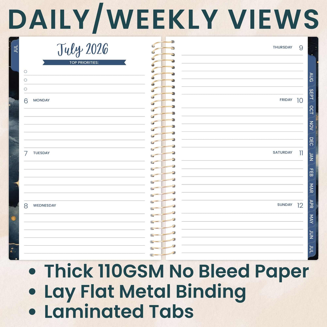 2026–27 Soft Cover Planner, 4" x 6" | Midnight Sky - bloom daily planners