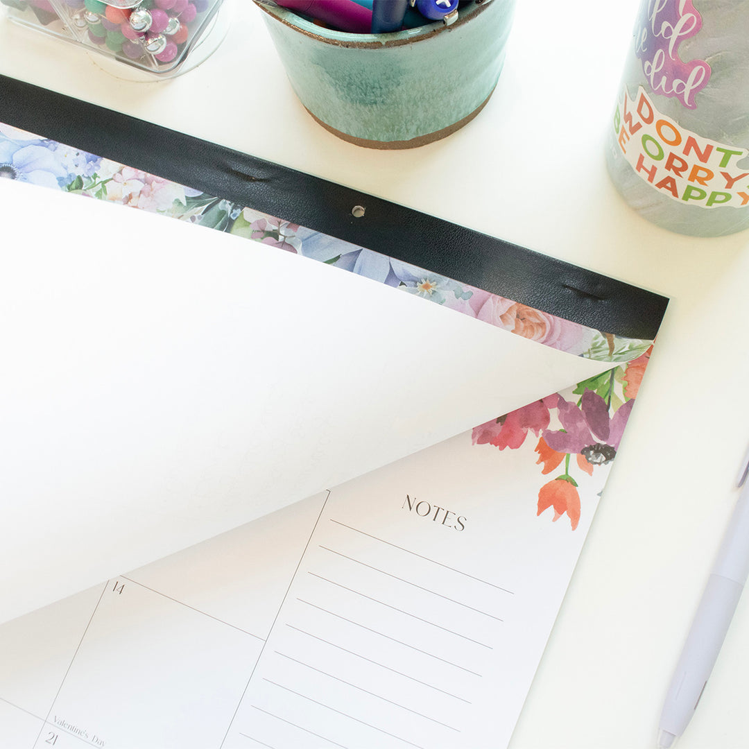 2026 Desk & Wall Calendar, 16" x 21", Seasonal Florals
