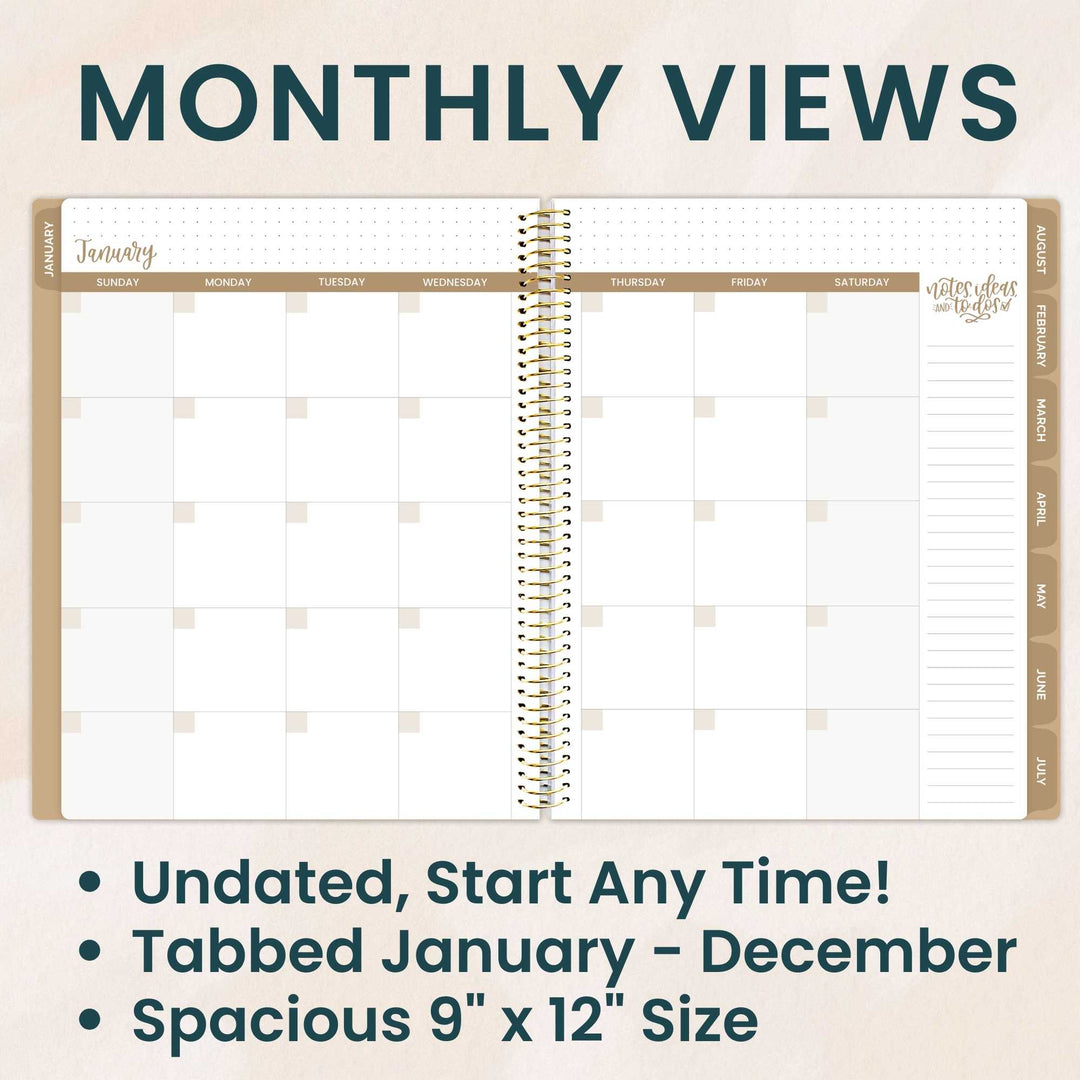 Undated Ultimate Planner & Calendar, Interchangeable Cover - bloom daily planners