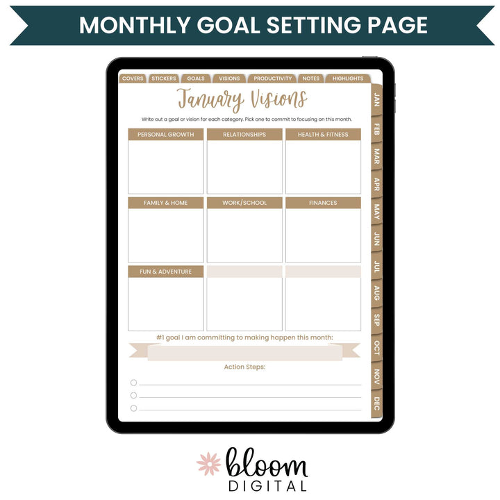 Digital 2025 Vision Planner, for Digital Planning on iPad