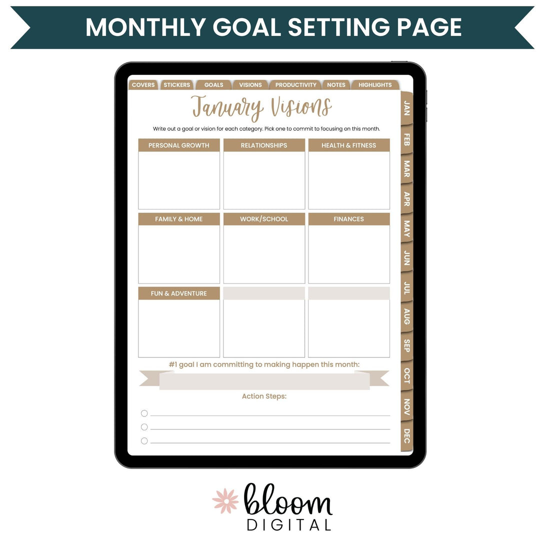 Digital Planner | Dated 2027 Vision Planner