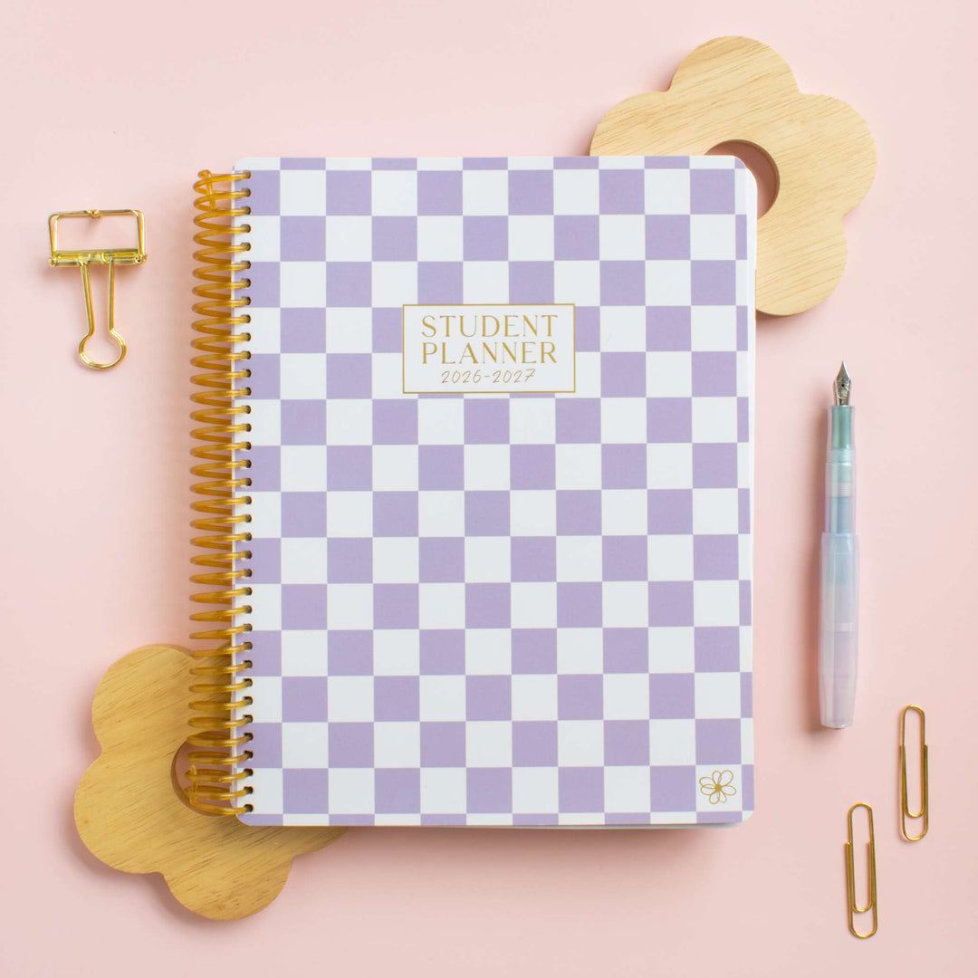 2026–27 Daisy Column Academic Planner, 7" x 9" | Checkered - bloom daily planners