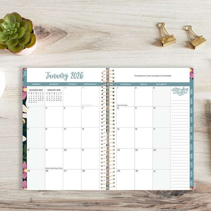 2026 Soft Cover Planner, 5.5" x 8.25", Blooming Wildly