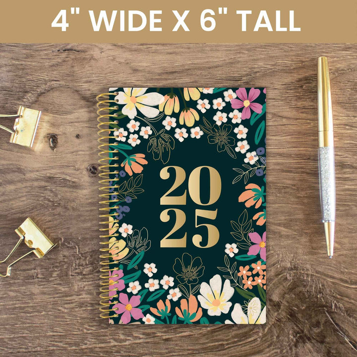 2025 Soft Cover Planner, 4" x 6", Blooming Wildly