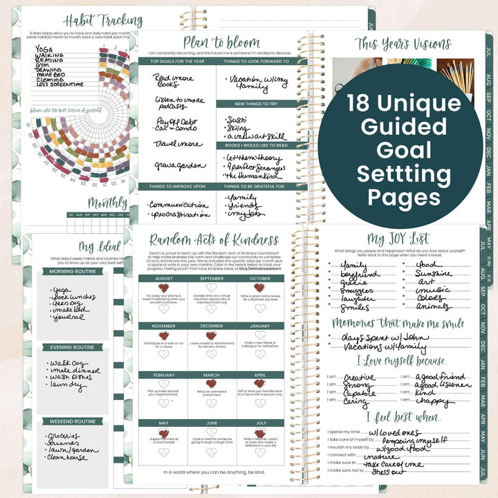 2026-27 Soft Cover Planner, 5.5" x 8.25" | Boho Greenery - bloom daily planners