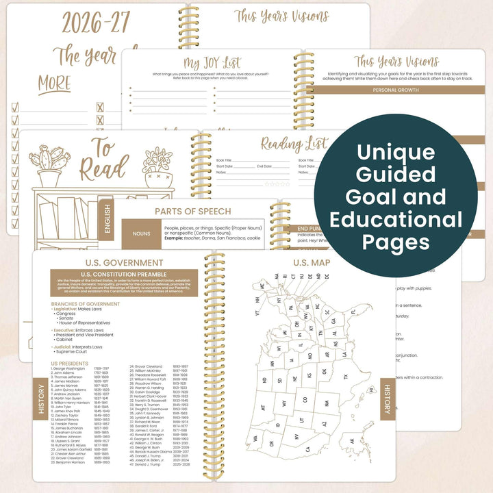 2026–27 Daisy Column Academic Planner, 7" x 9" | Bows - bloom daily planners