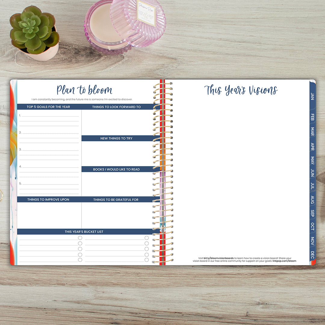 2026 Soft Cover Planner, 8.5" x 11", Brilliant Brushstrokes