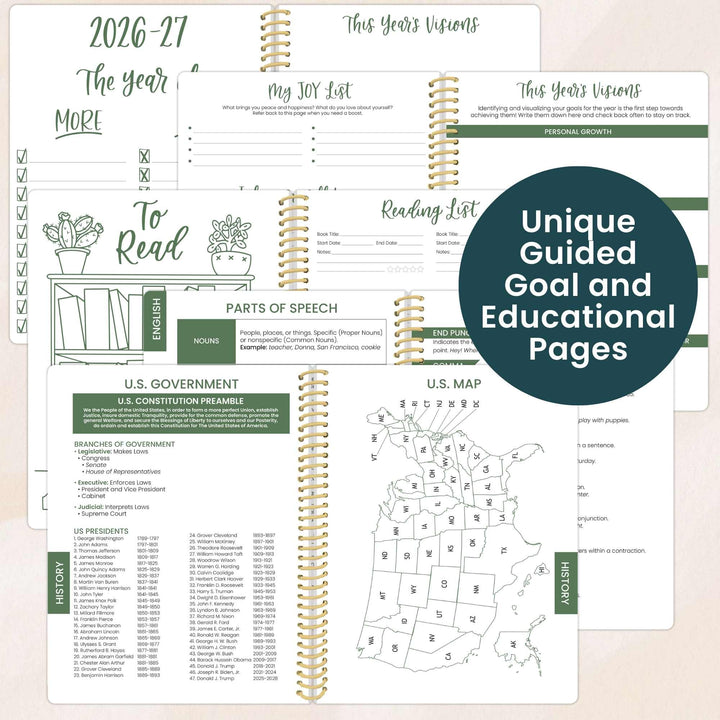 2026–27 Daisy Column Academic Planner, 7" x 9" | Butter Yellow Daisies - bloom daily planners