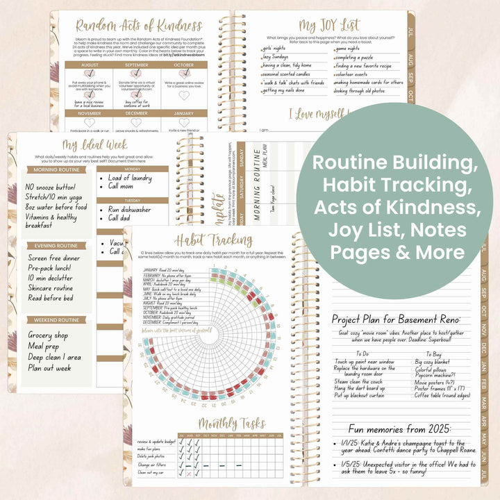 2025-26 Soft Cover Planner, 5.5" x 8.25", Butterfly Garden