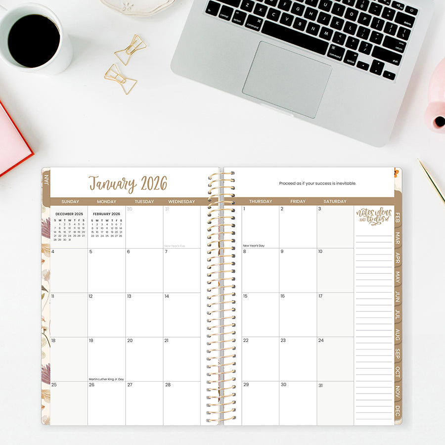 2026 Soft Cover Planner, 5.5" x 8.25", Butterfly Garden